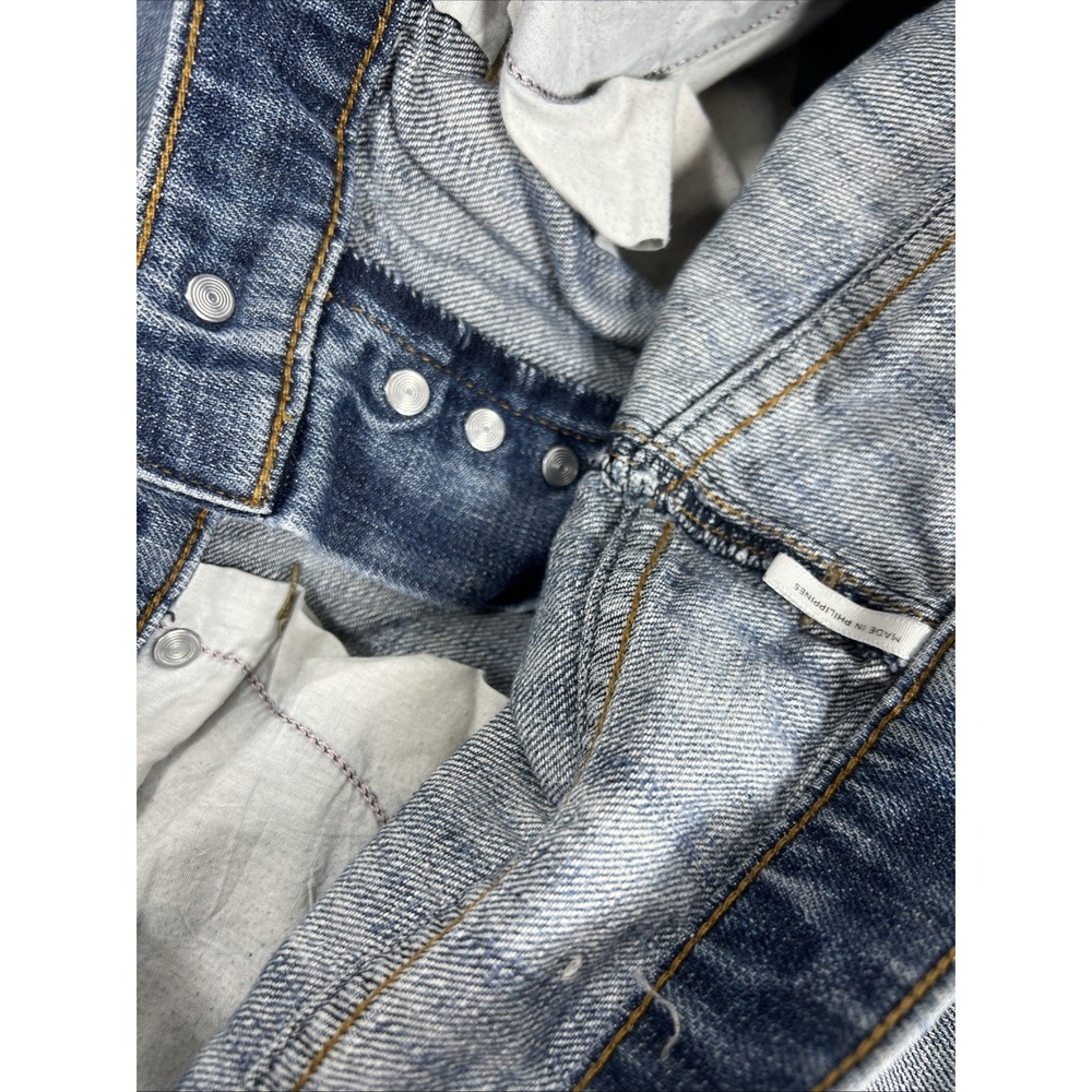 Ann Taylor LOFT Jeans Womens 0 Blue Boyfriend Button Fly Distressed 25/0 - Picture 16 of 16
